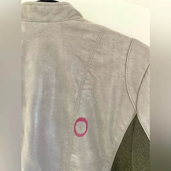 Free People Cool & Clean Faux Suede Leather Jacket Grey Size 2 - Picture 8 of 11
